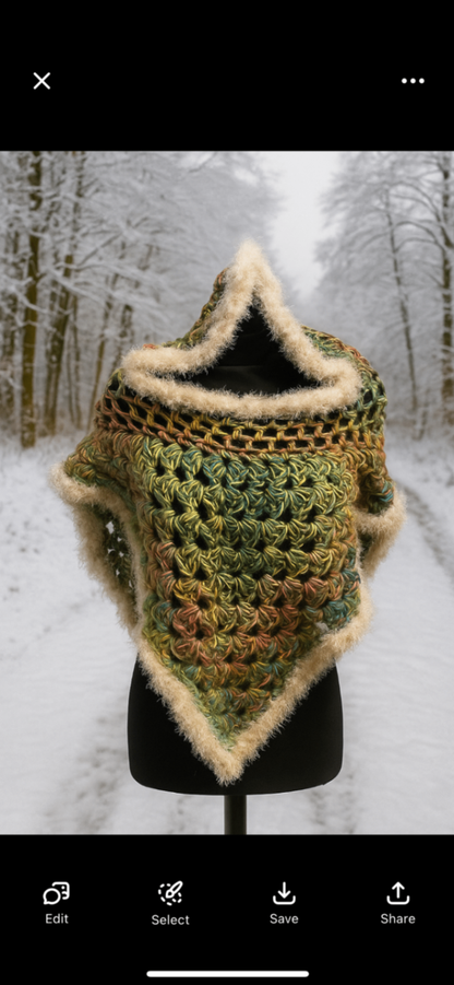 Hooded poncho