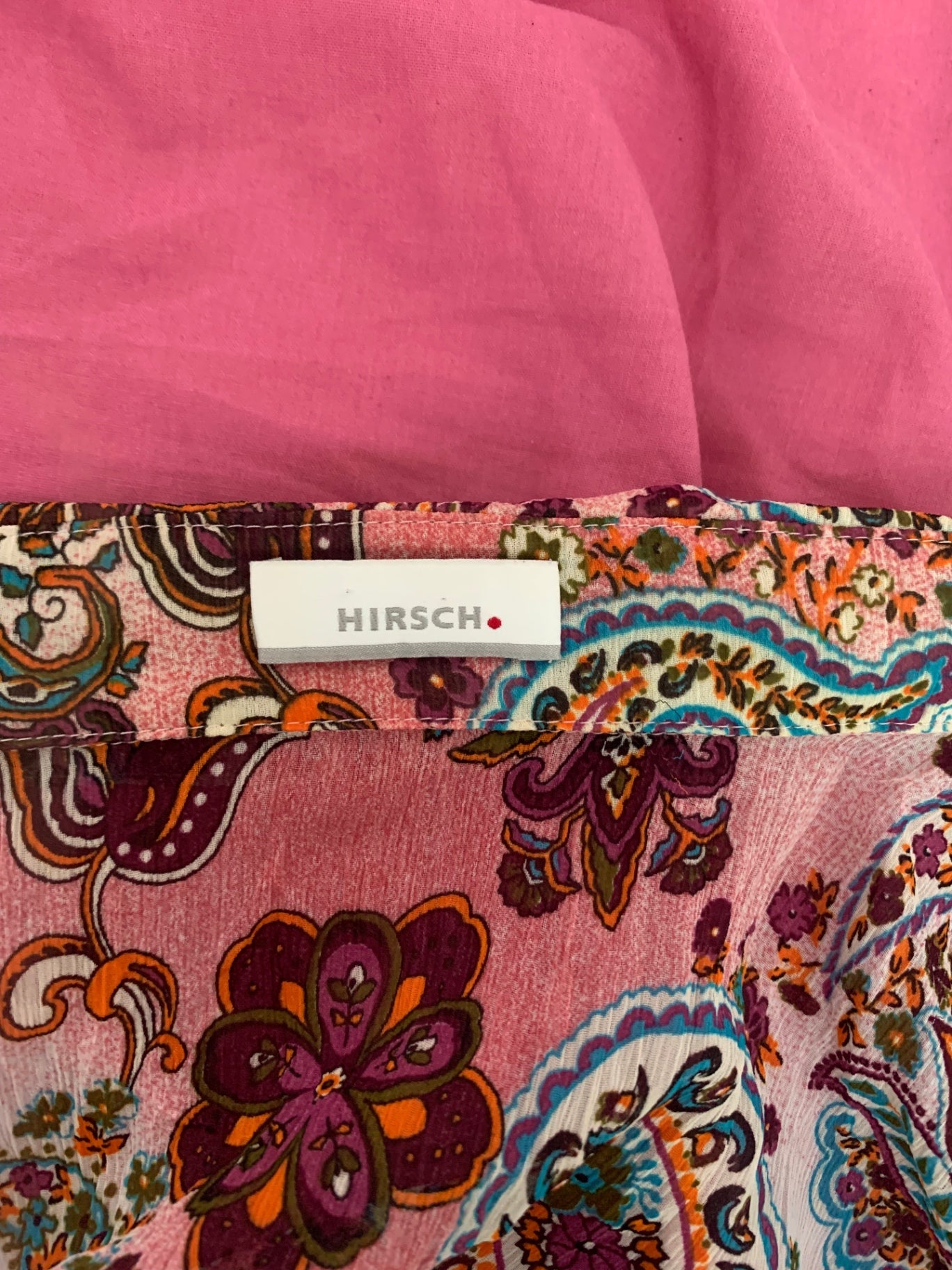 vintage pink paisley shirt