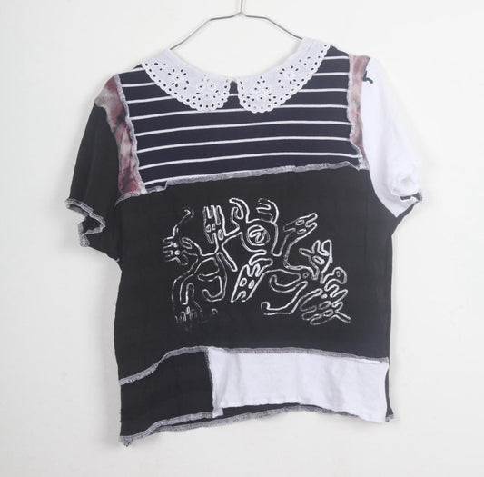 Cropped Tee Patchwork