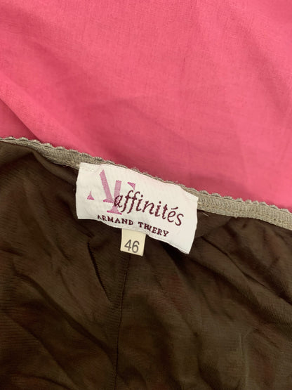 vintage green & pink floral skirt 