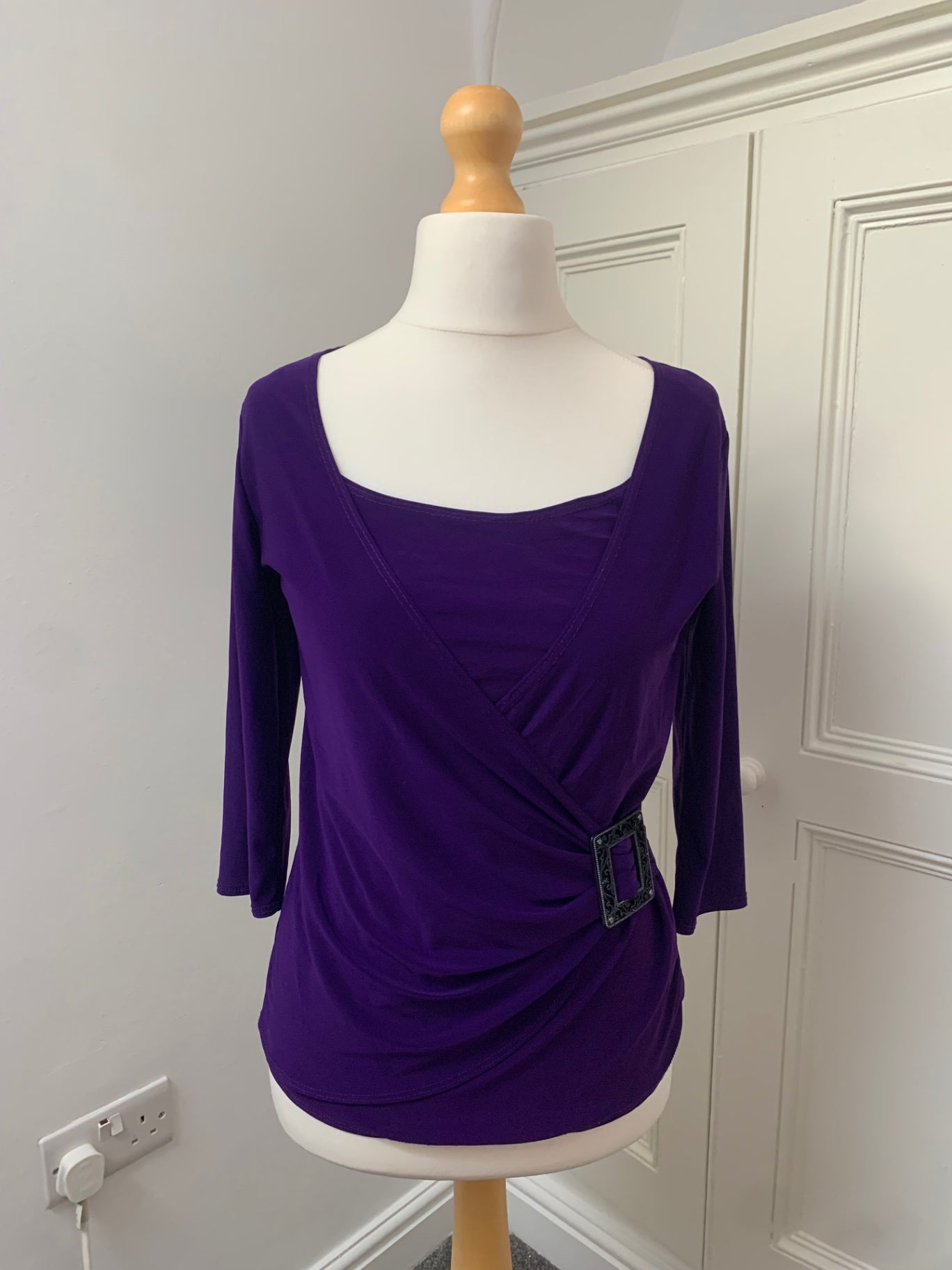 vintage purple wrap top