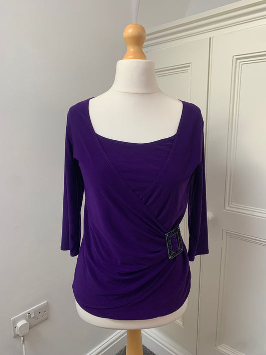 vintage purple wrap top