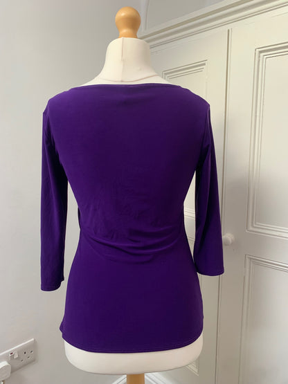 vintage purple wrap top