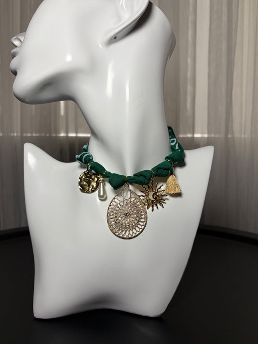 Bandana charm necklace 