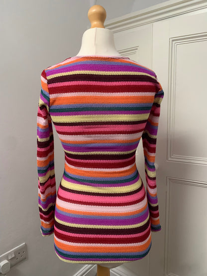 vintage multicoloured knit striped jumper 