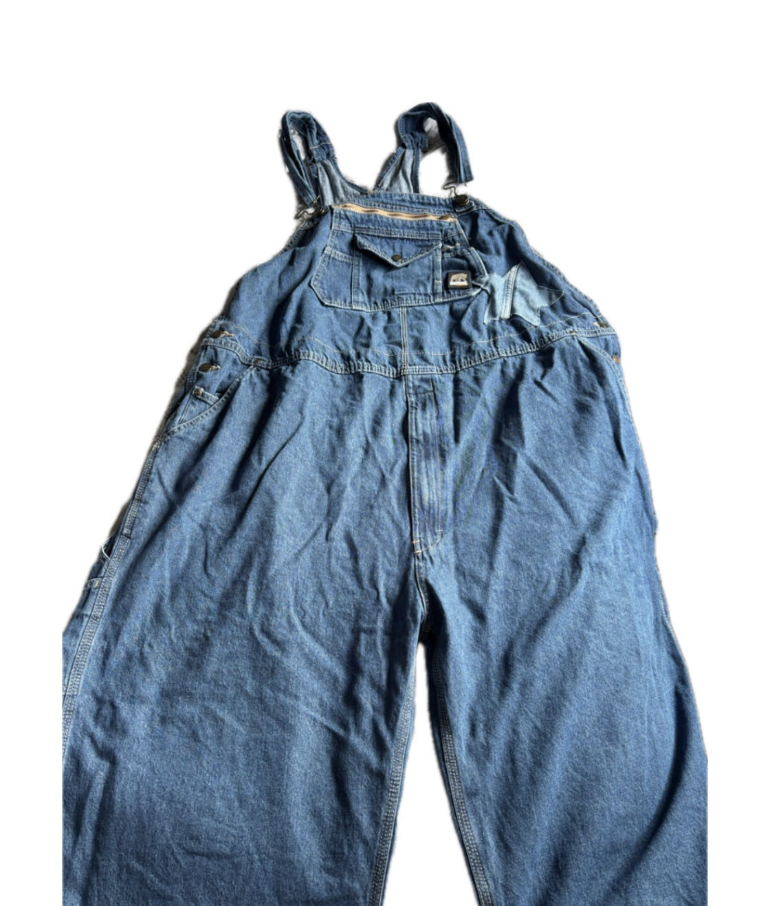 Reworked Denim dungarees- 4XL