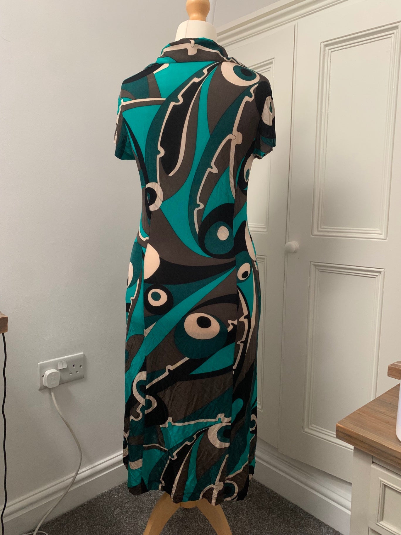 italian vintage geometric dress