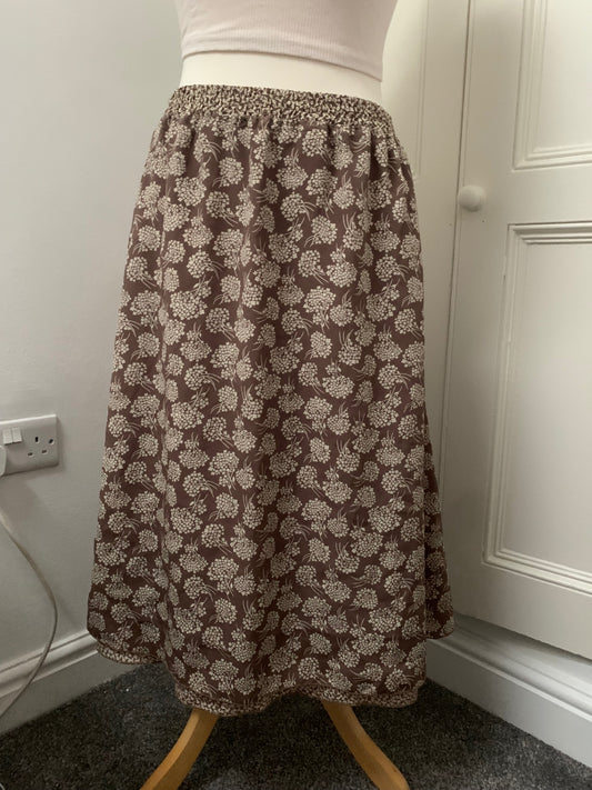 reversible floral skirt