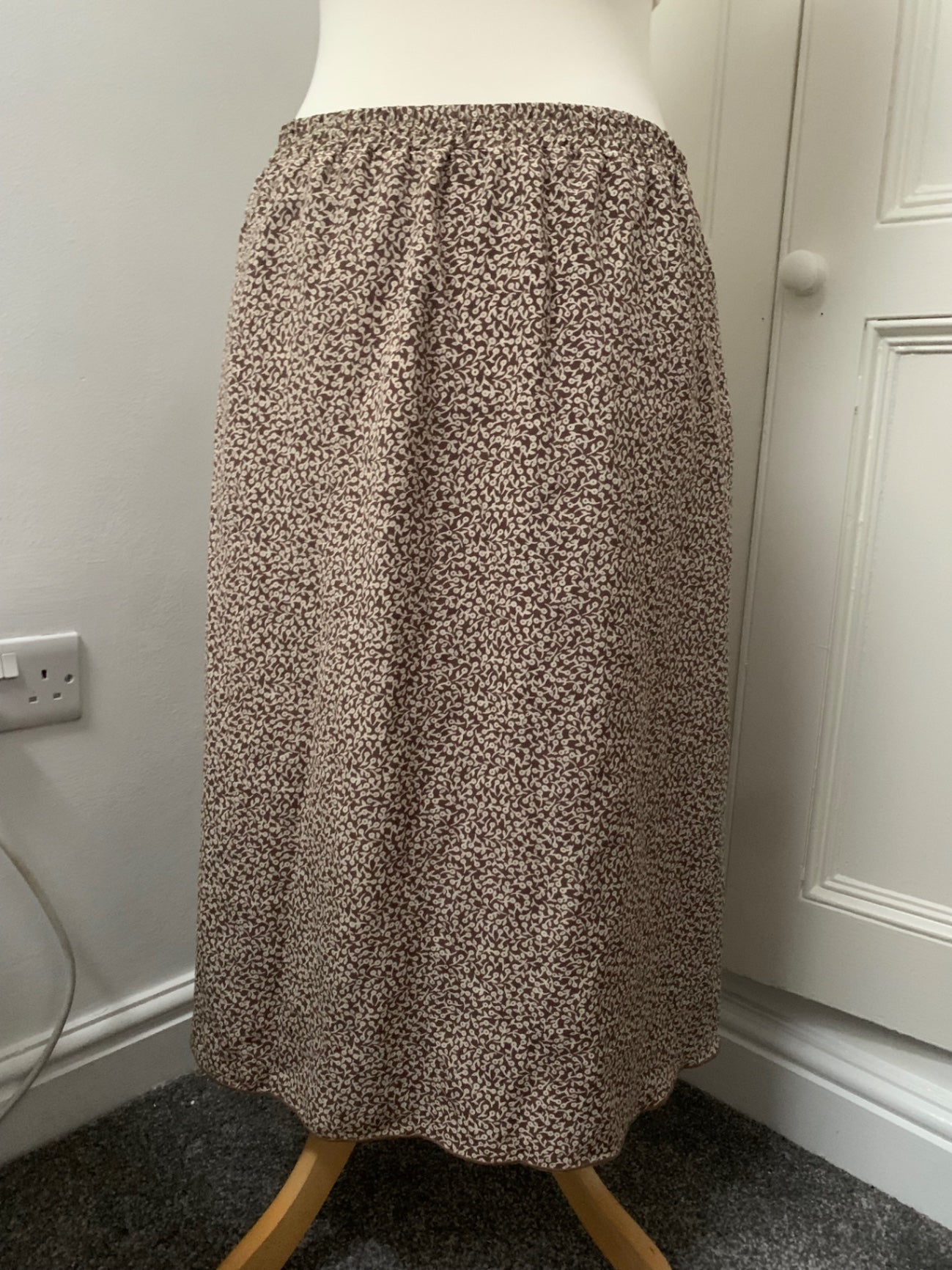 reversible floral skirt