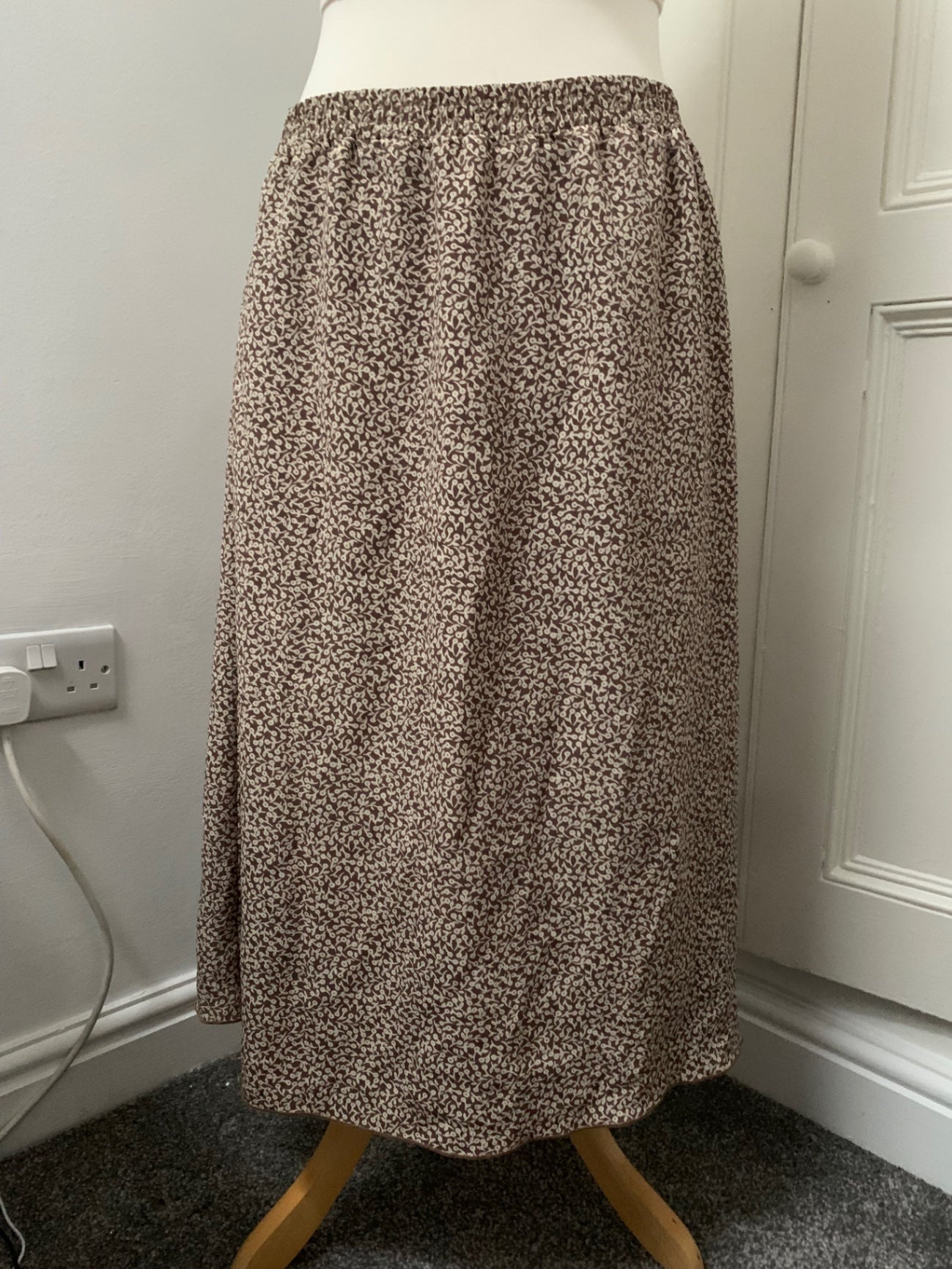 reversible floral skirt