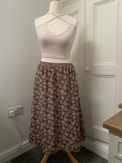 reversible floral skirt