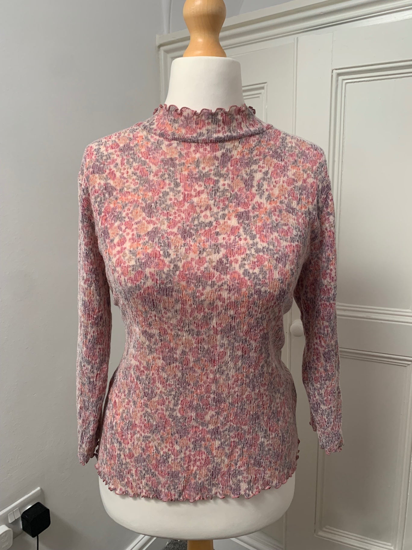 multicolour high neck top