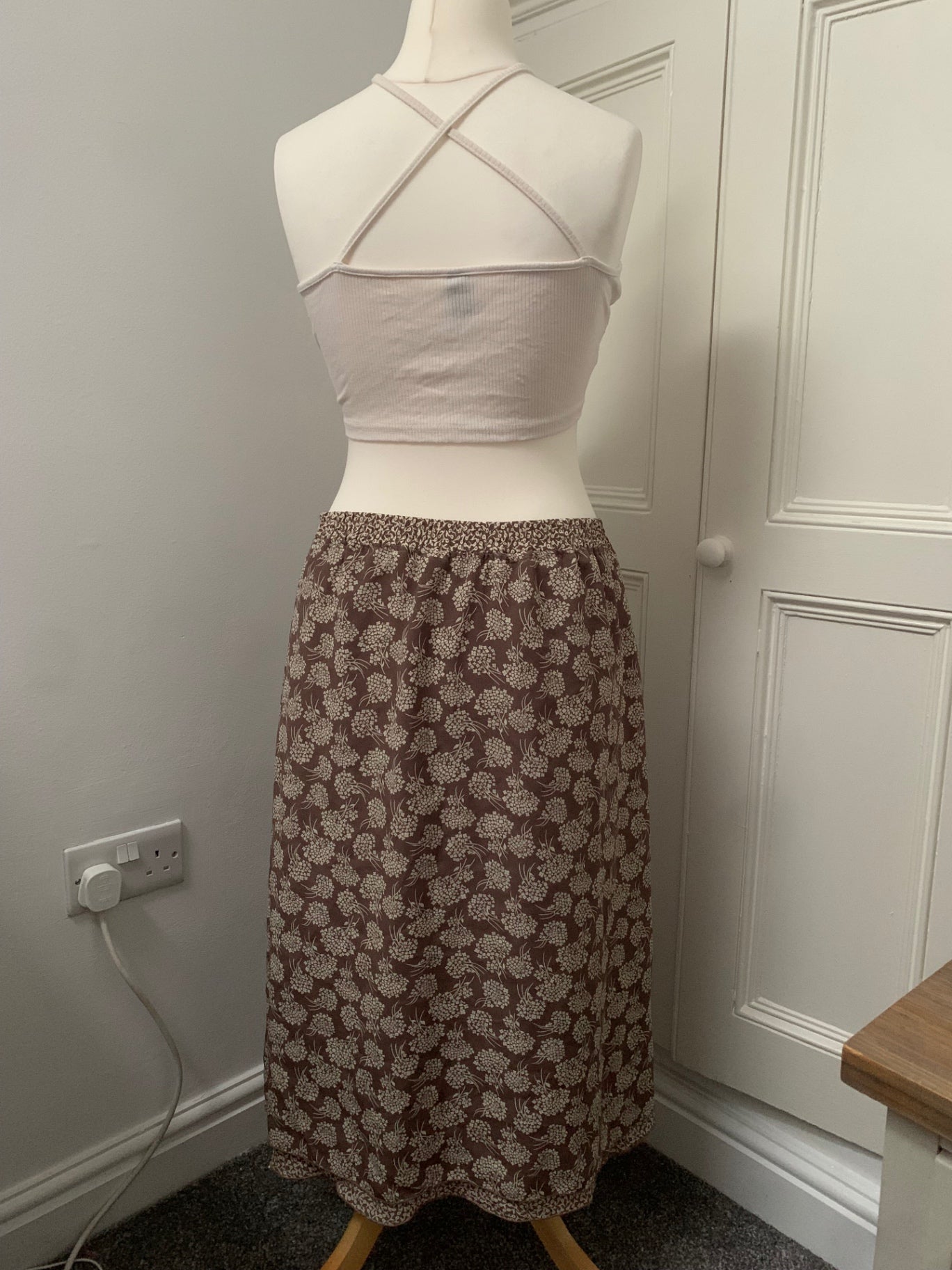 reversible floral skirt
