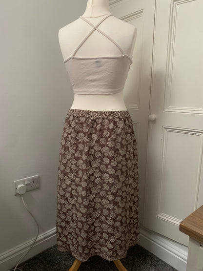 reversible floral skirt