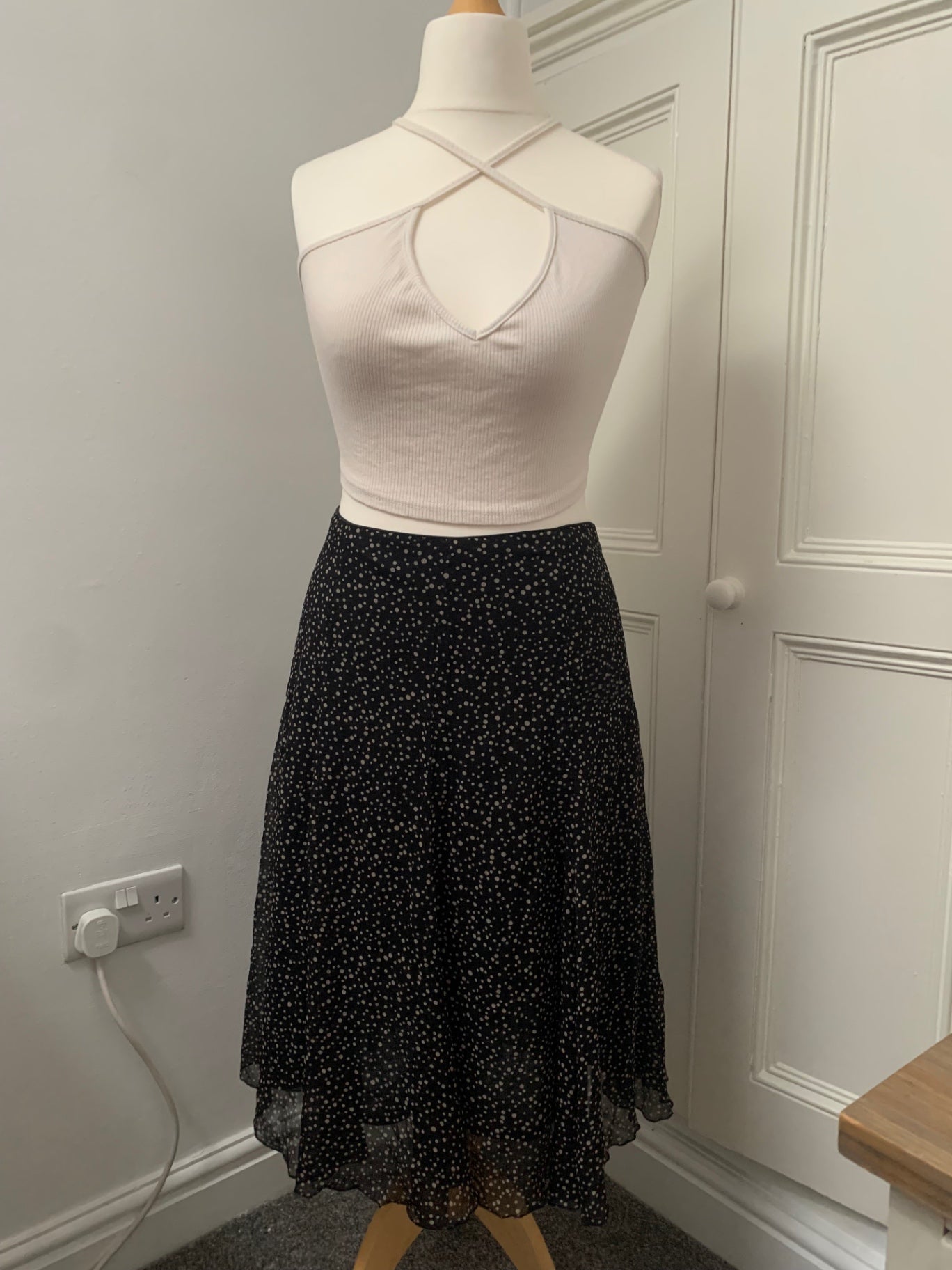 polka dot skirt