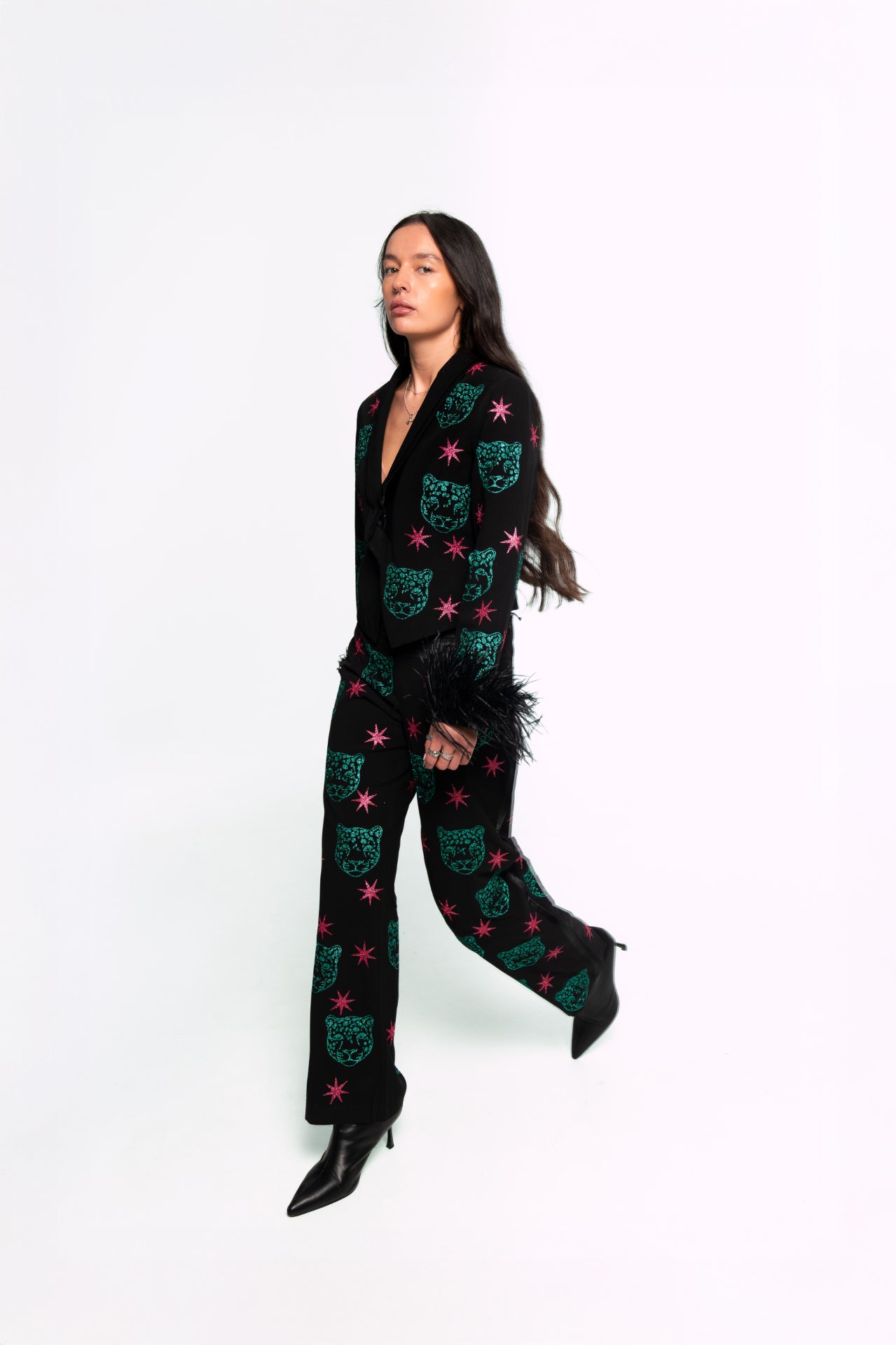 Leopard Starry Tuxedo suit 