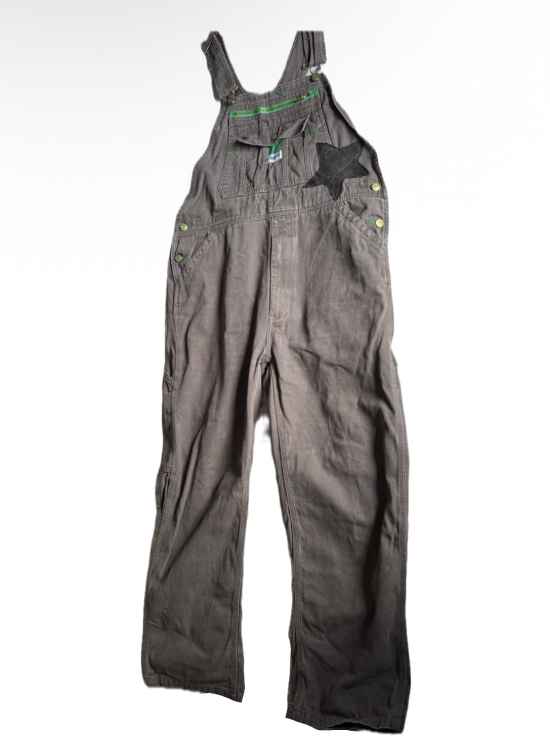 Upcycled Grey Dungarees 