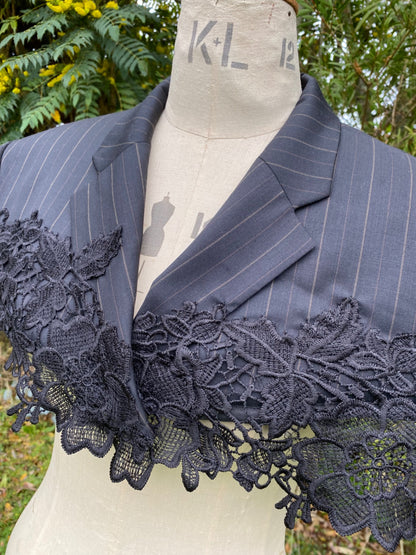 Lace cut cape