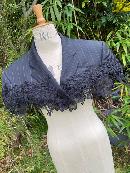 Lace cut cape