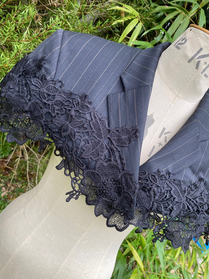 Lace cut cape