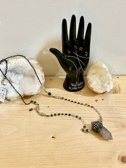 ⚡️ Rutilated Quartz Point Necklace – Illumination & Manifestation