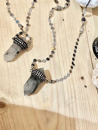 ⚡️ Rutilated Quartz Point Necklace – Illumination & Manifestation