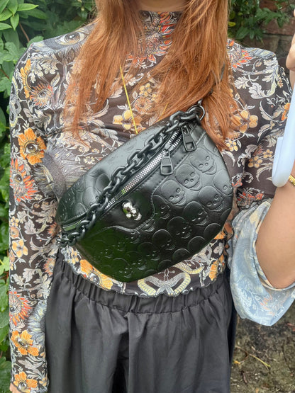 Black Skull Belt Bag