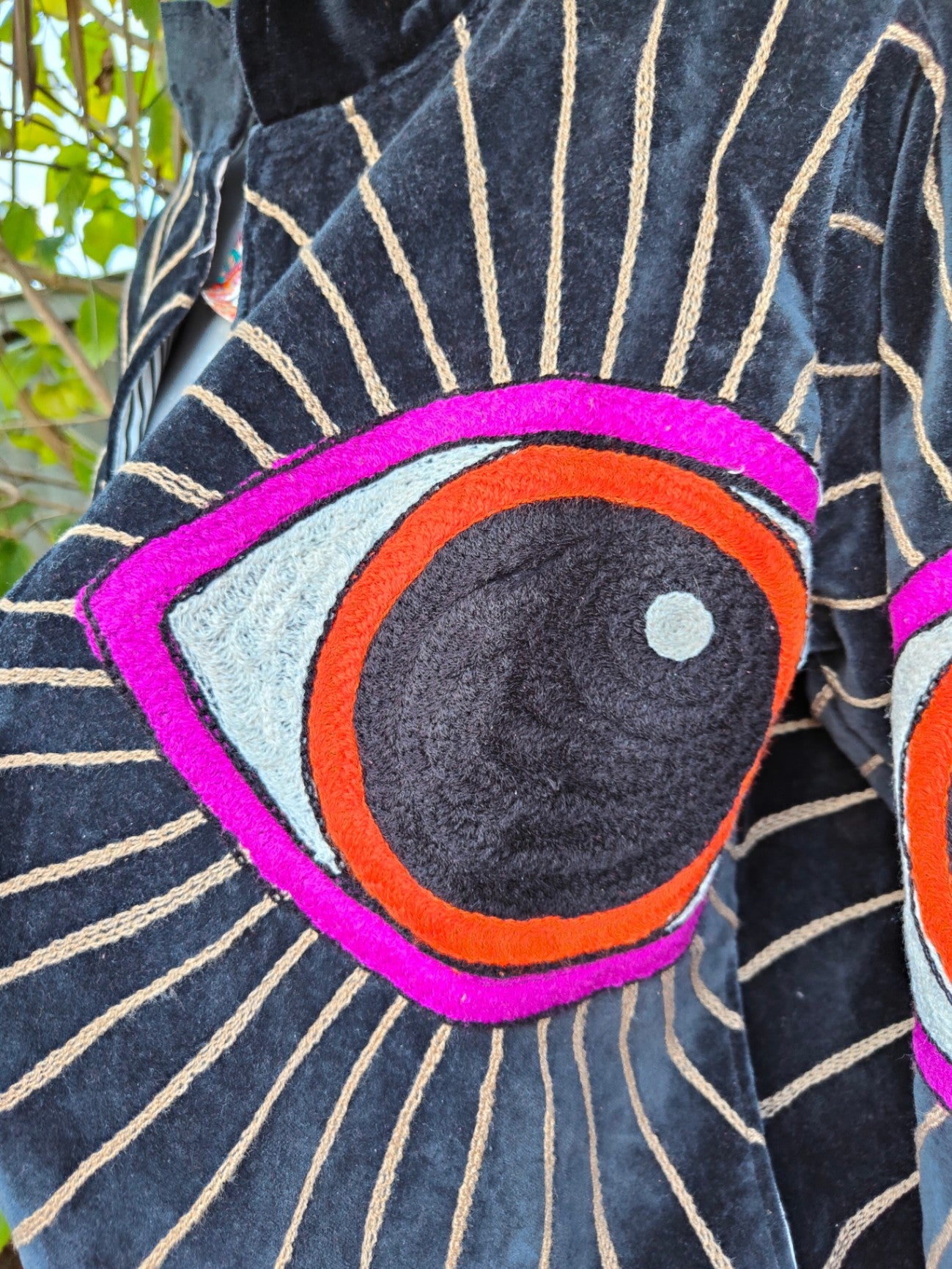 Wanderlust evil eye protection jacket -Black