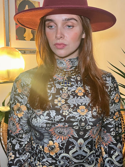 Burgundy Western Flat Top Hat 