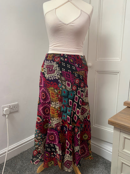 boho colourful ruby rd skirt