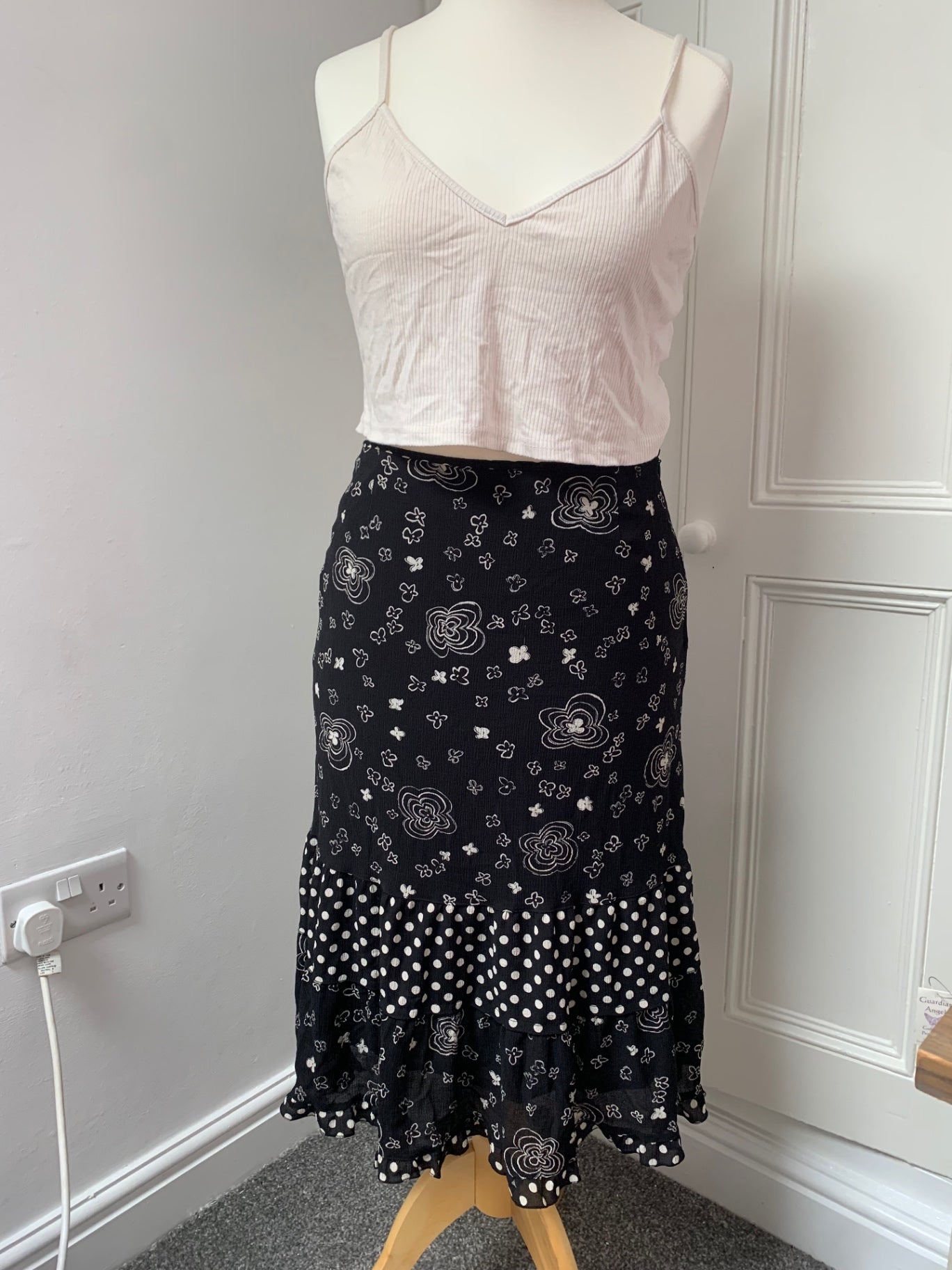 gerard darel black & white skirt