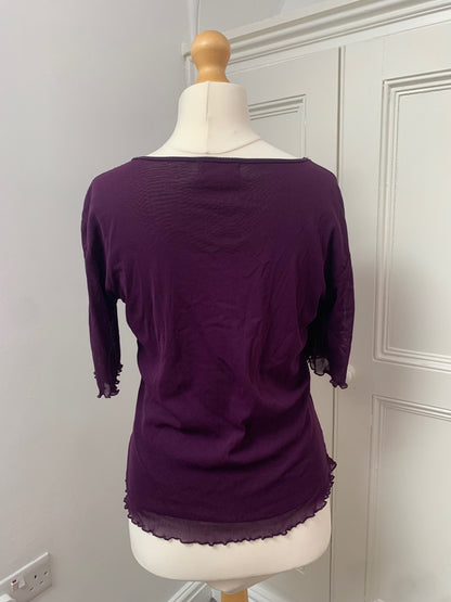 purple floral detail top