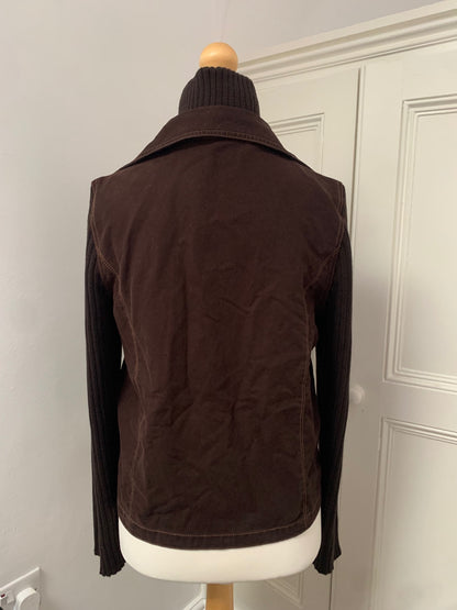 retro brown layer jacket 