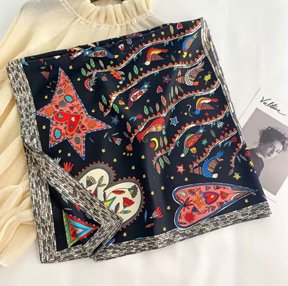 Black Love Heart Scarf