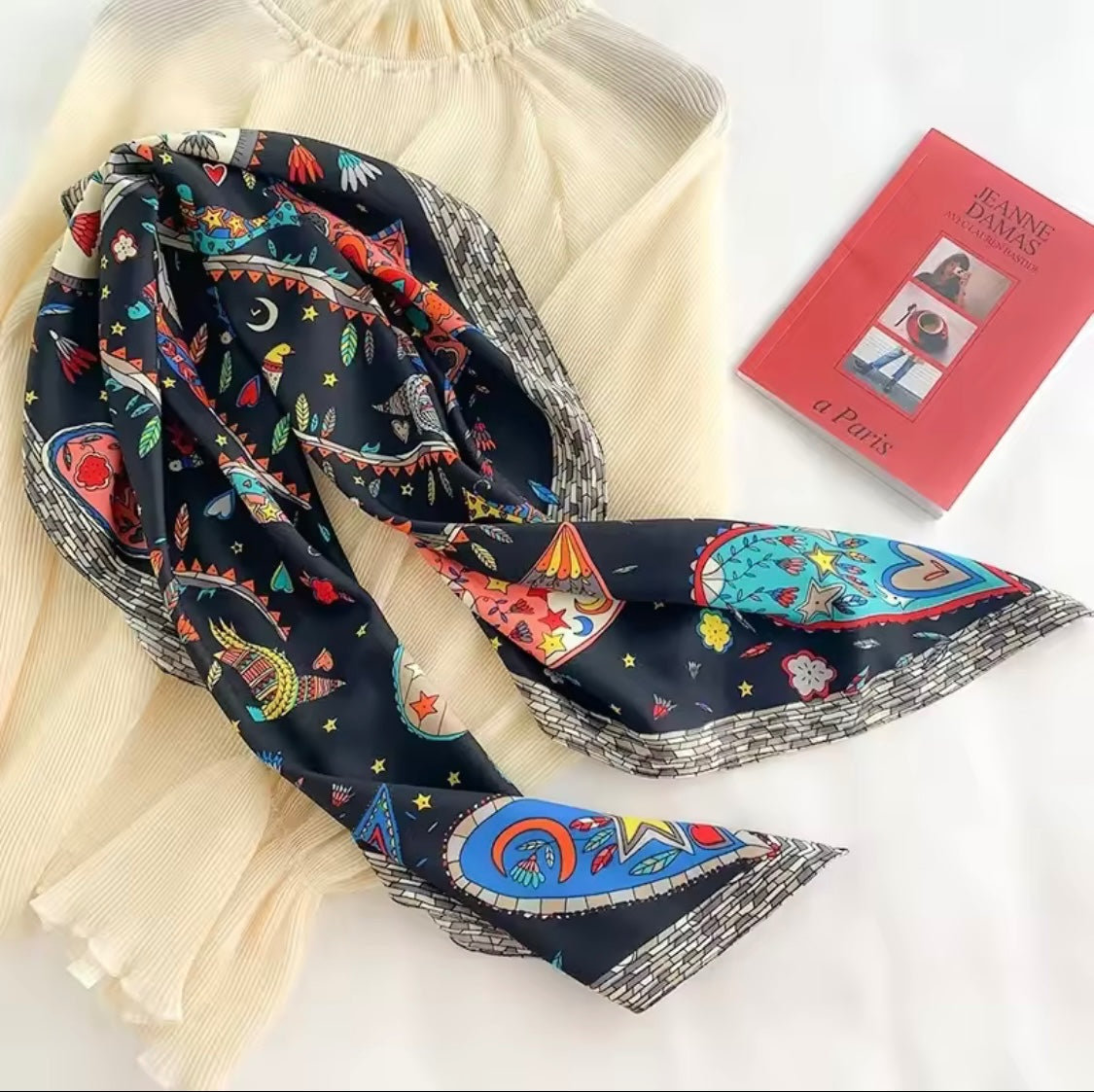 Black Love Heart Scarf