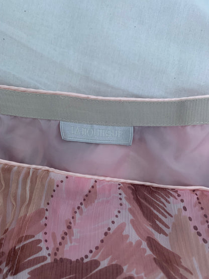 pink & brown leaf skirt 