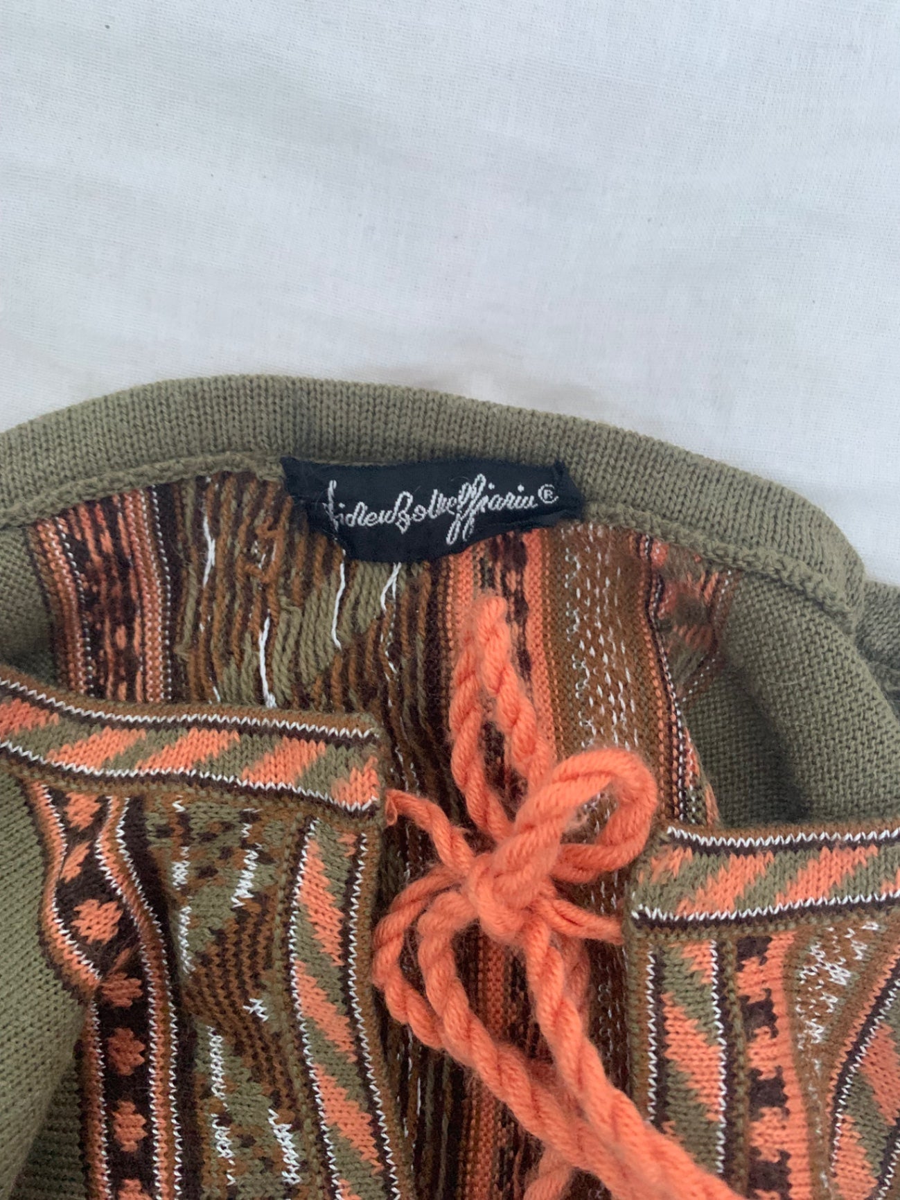 green embroidered knit jumper