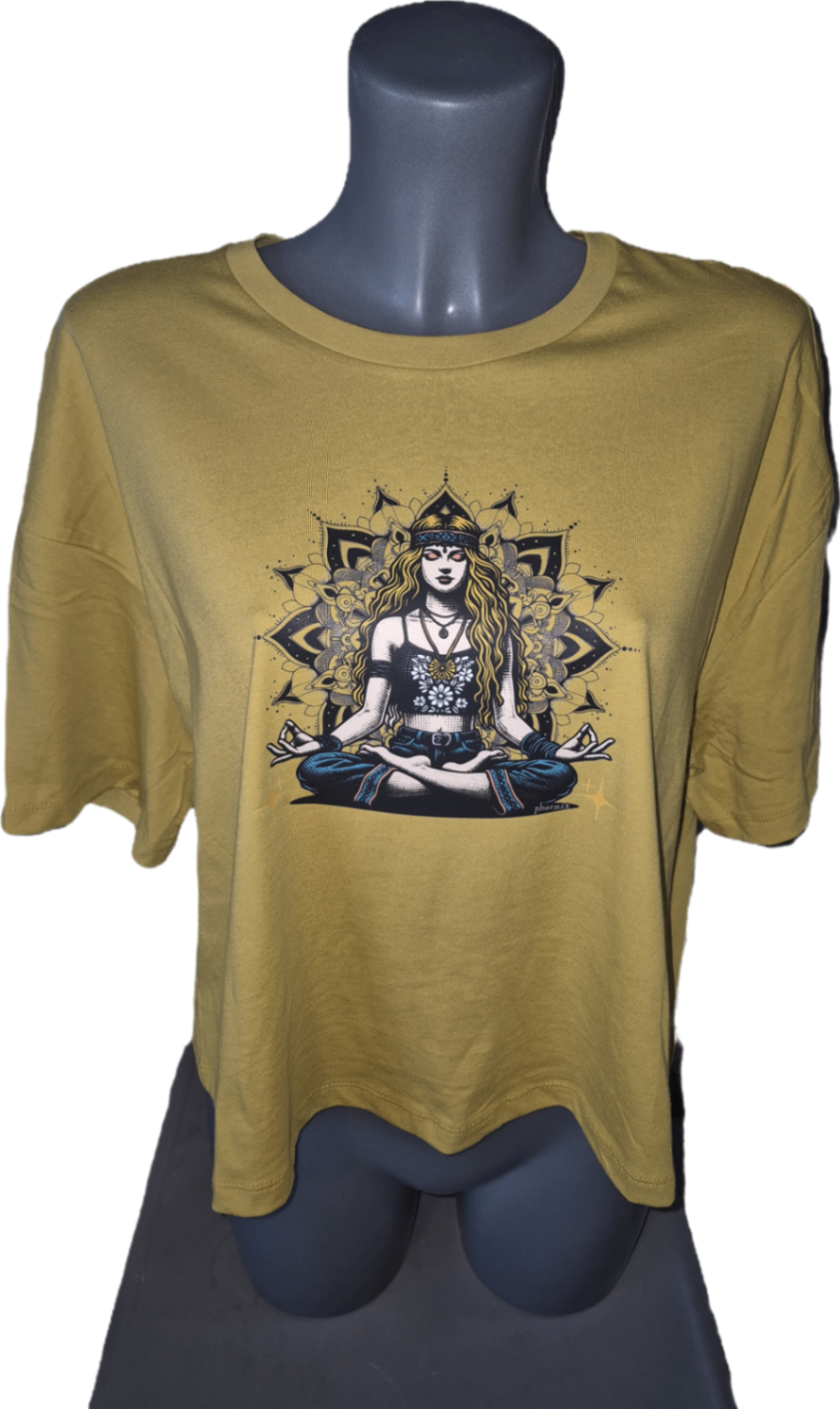 Zen crop top - mustard yellow 
