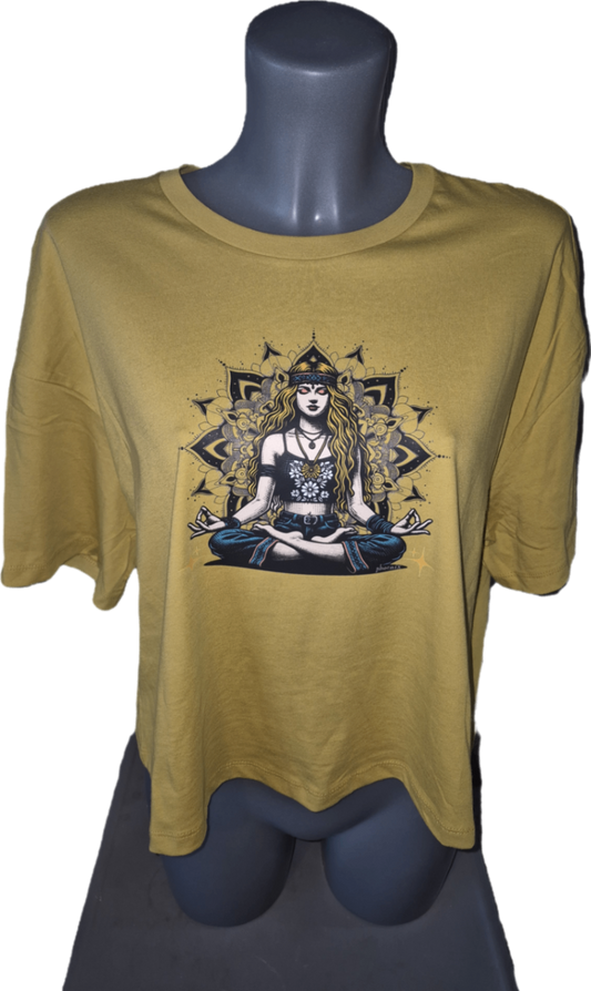 Zen crop top - mustard yellow 