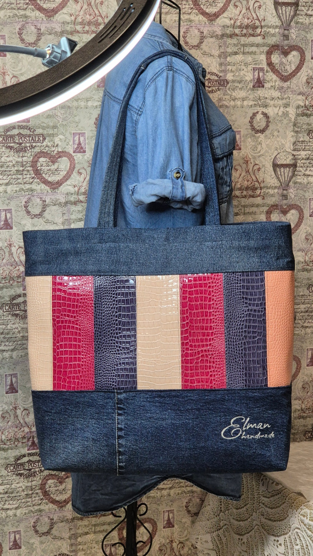 Leather& denim
