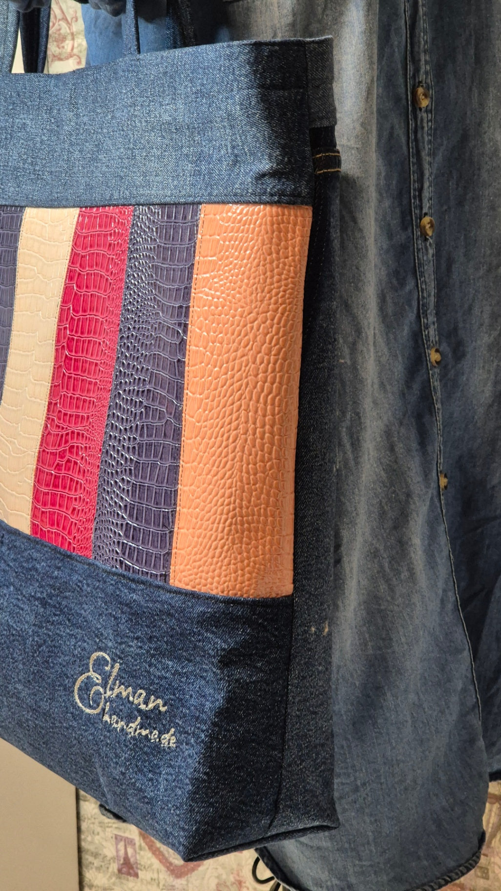 Leather& denim