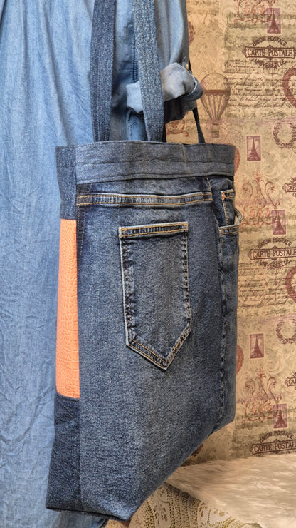 Leather& denim
