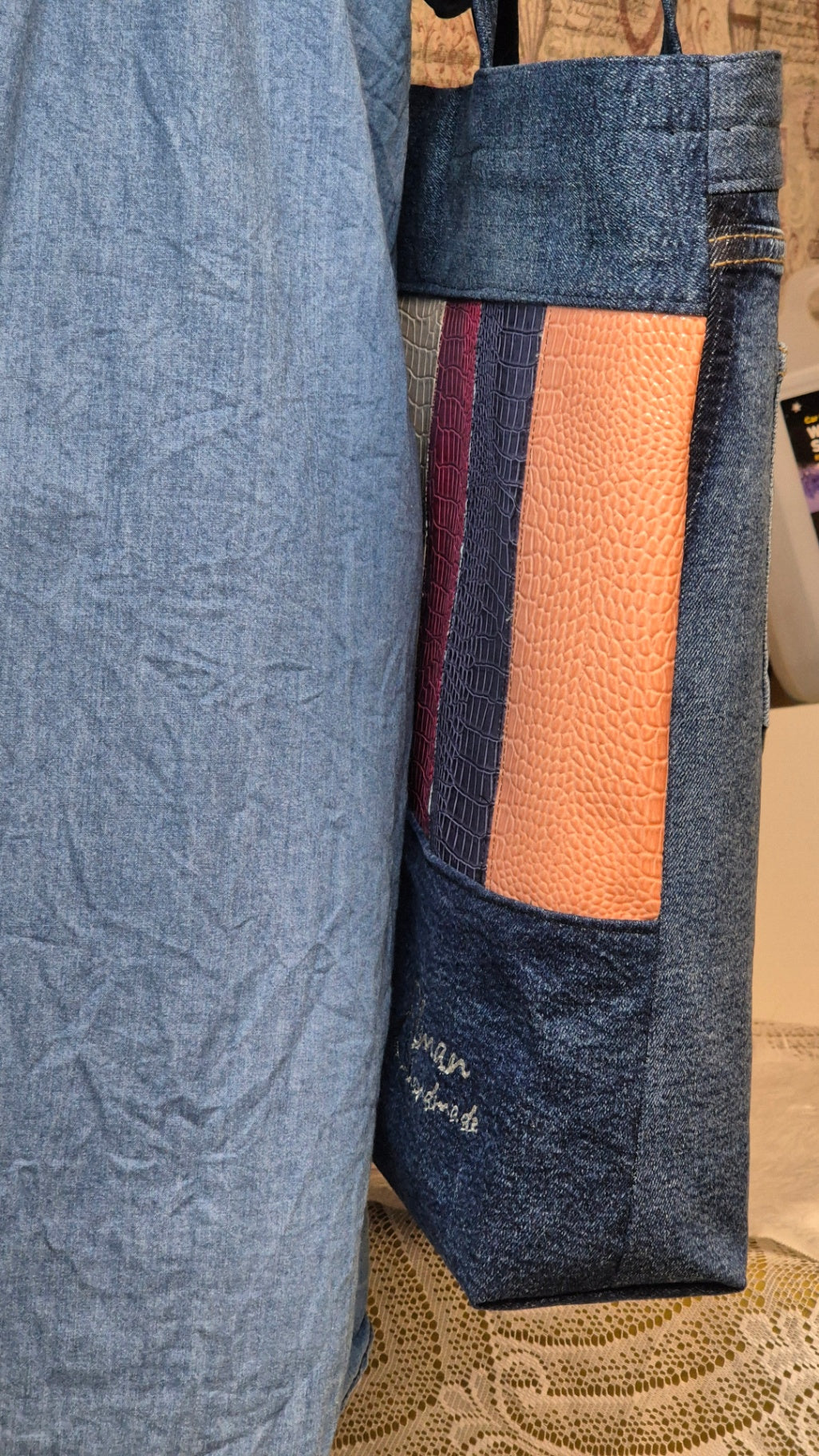 Leather& denim