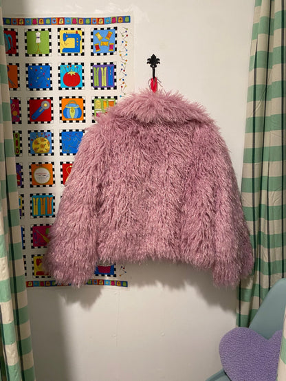 Pink Faux Fur Coat