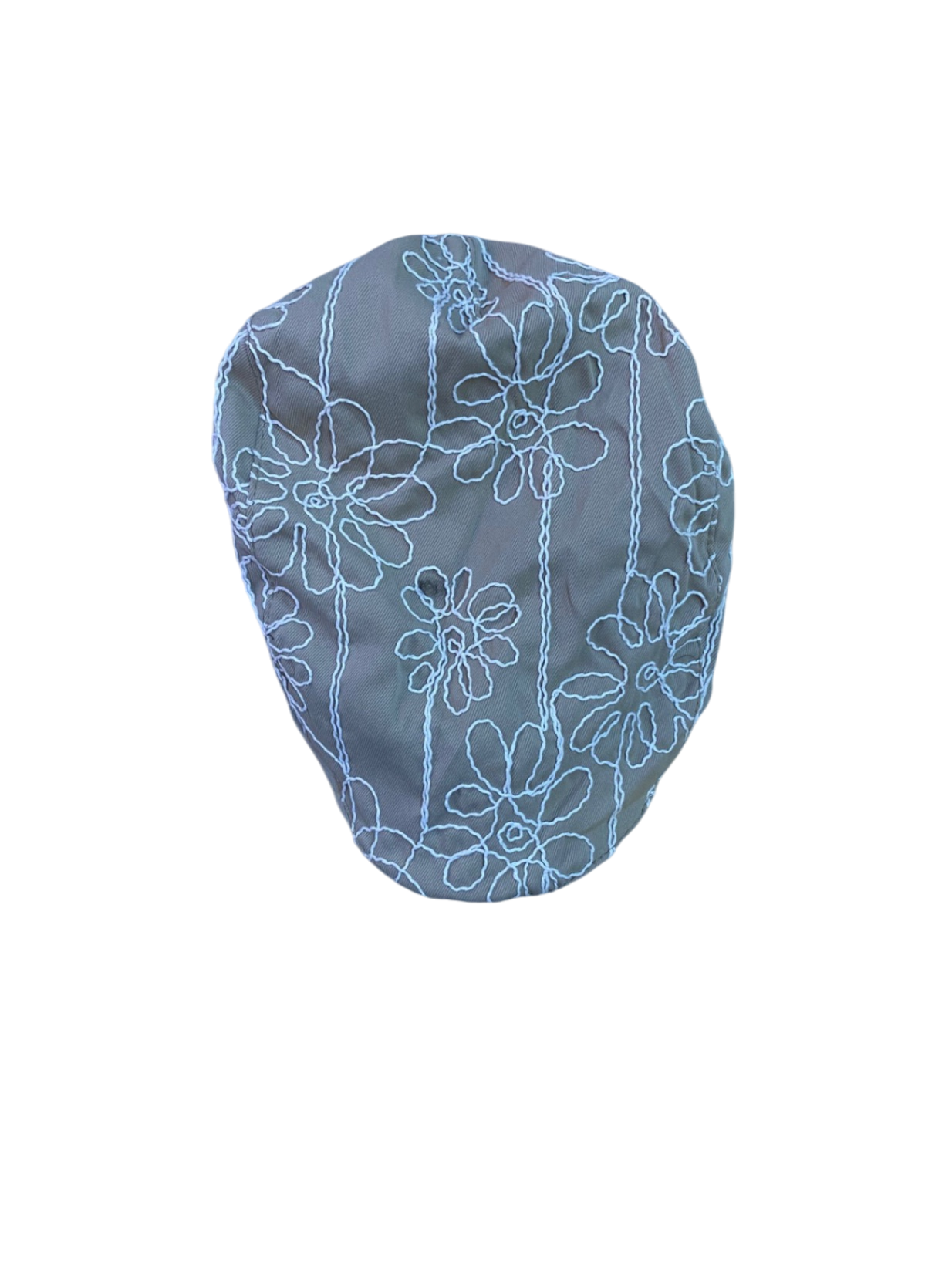 Flower Flat Cap - Black
