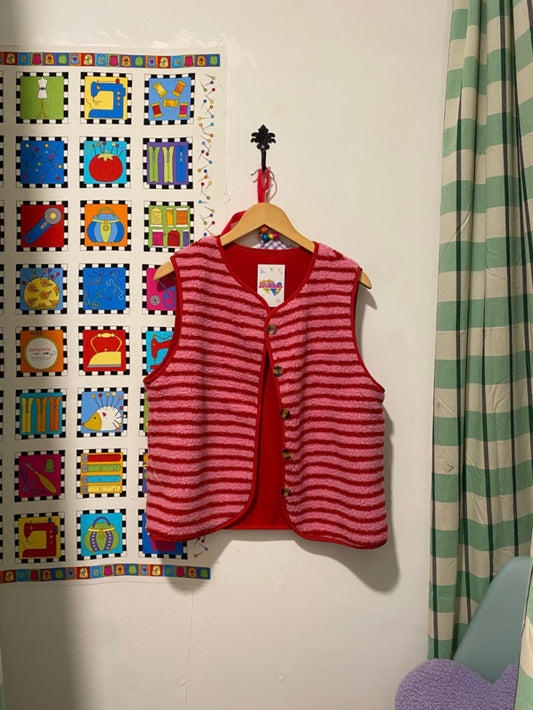 Pink Stripe Vest