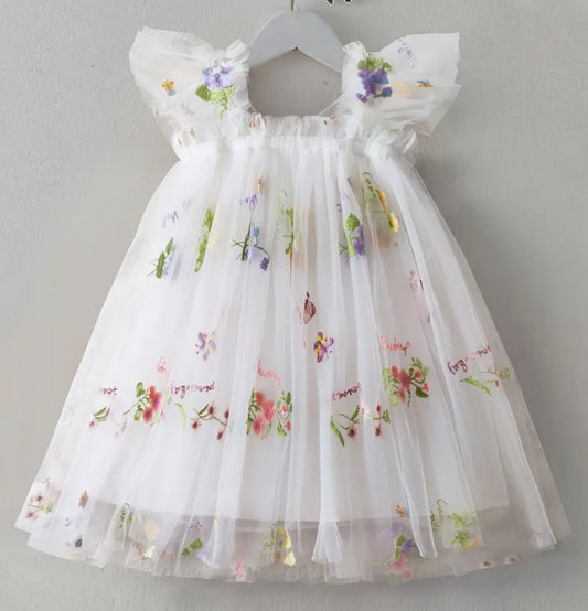 9-12m White Winged Dress