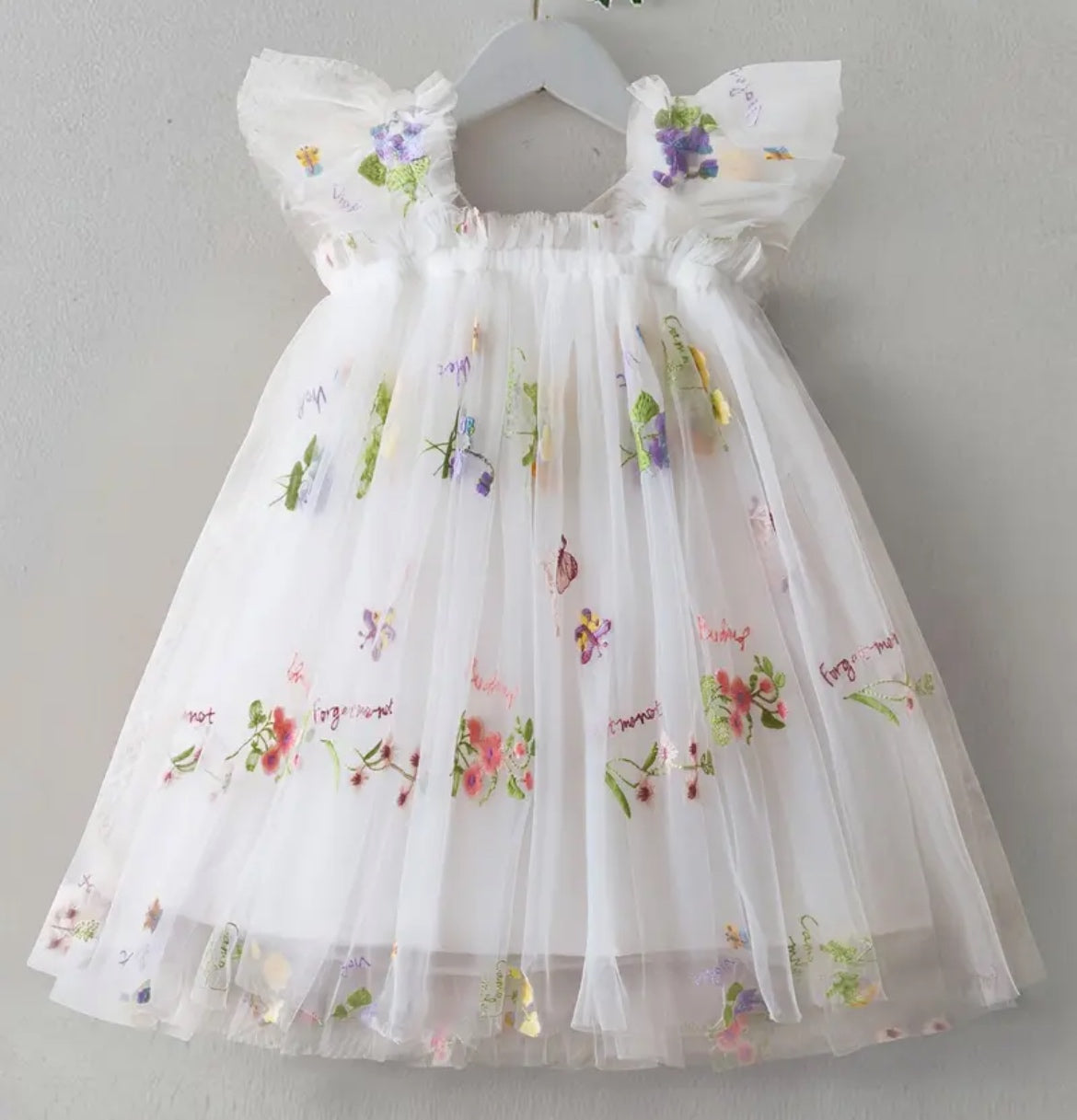 3-4yrs White Winged Dress