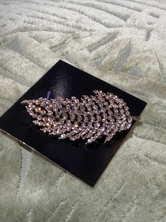 Silver Feather Brooch 
