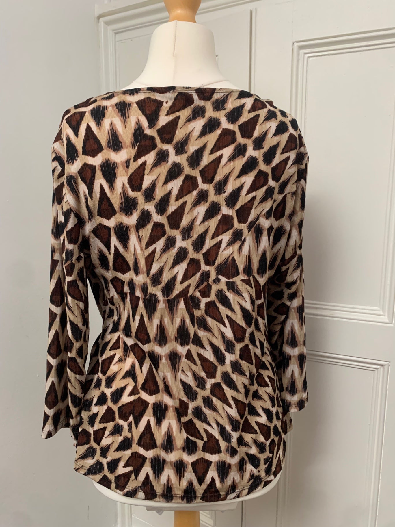 notations animal print wrap top